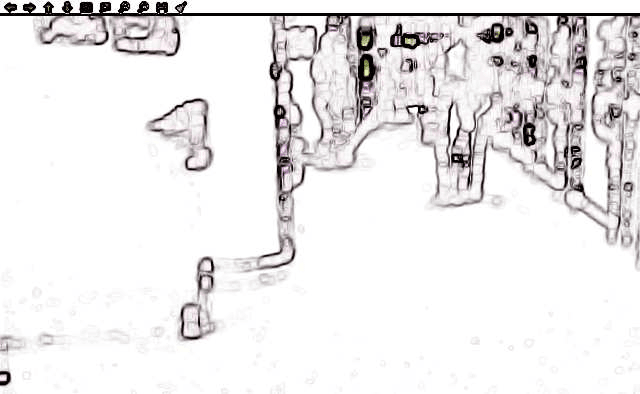 Edge image of dense flow